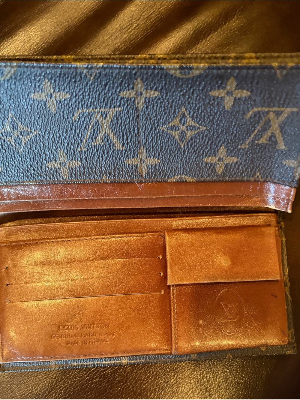 Louis Vuitton Brown Monogram Continental Wallet vintage